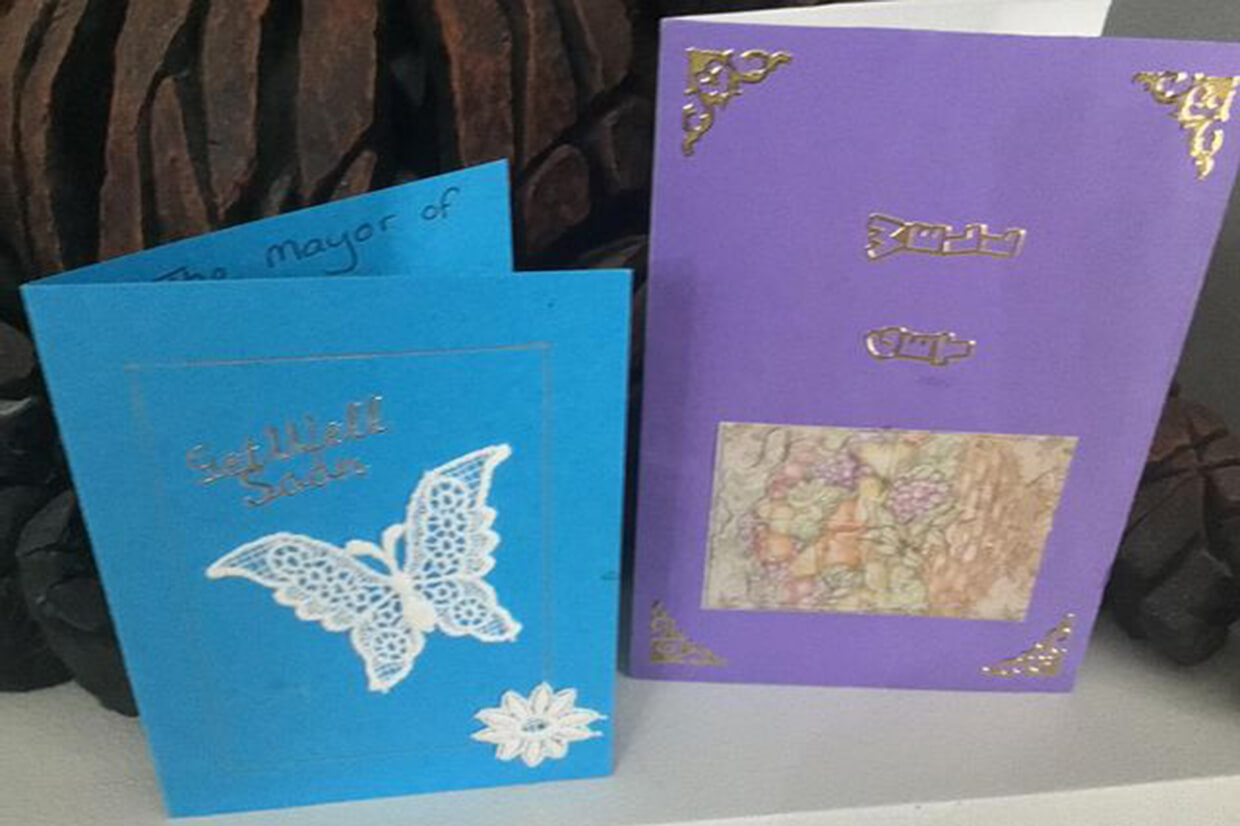 Red Homes Healthcare Care home residents send get well wishes to Lord Mayor of Grantham