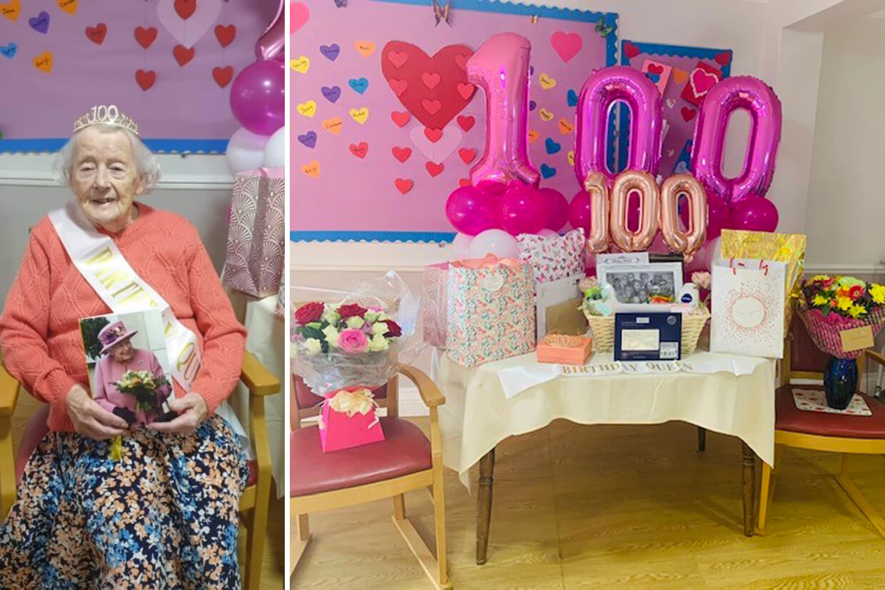 Red Homes 100th Birthday Celebration at Red Roofs for Gladys Welch