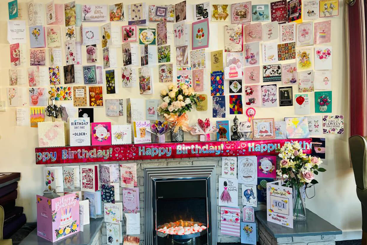 101st Birthday Cards Gifts Red Roofs Residential Care Home