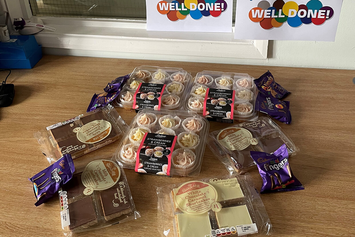 Red Rose Care Community Celebrating Recent High Scoring Inspection