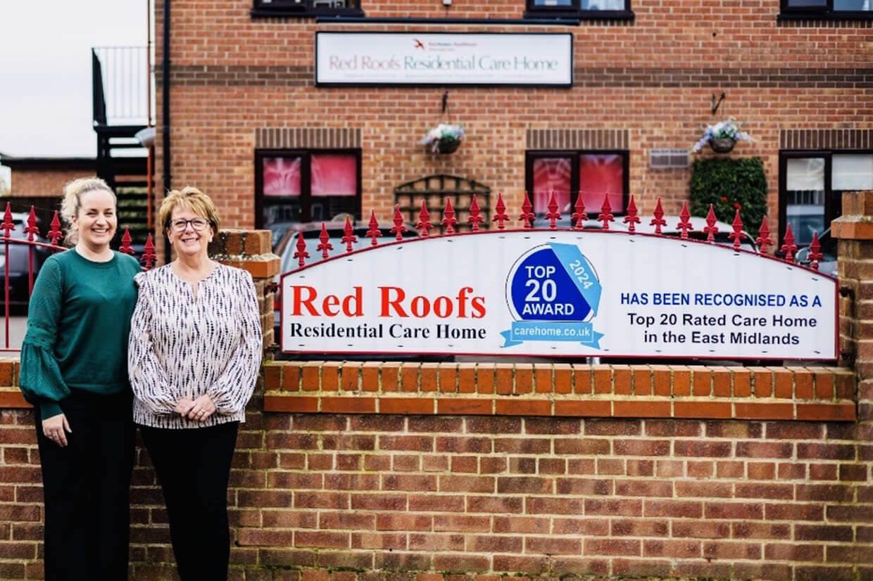 Red Roofs Named a Top 20 Care Home for the Third Year